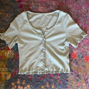 Mint green crop top